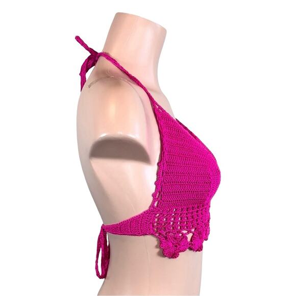 Pink Crochet Halter Top - Picture 7 of 11